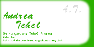 andrea tehel business card